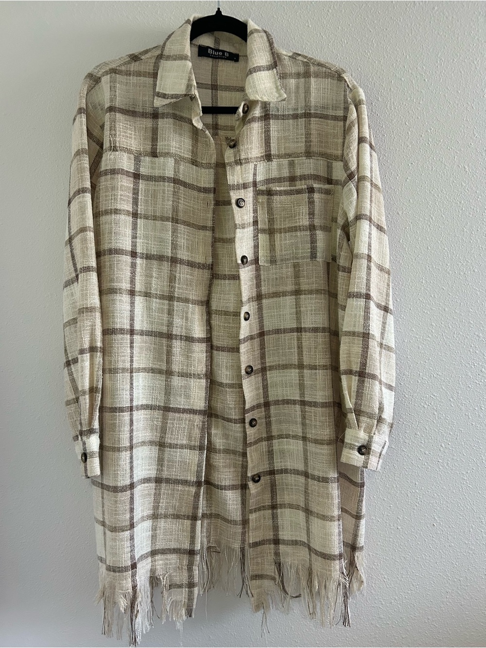 Blue B. Long Sleeve Plaid Shirt Dress